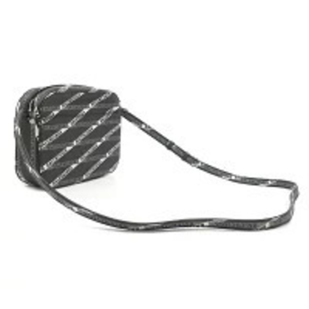 Balenciaga Shoulder Bag Camera Leather Black Gray White All over